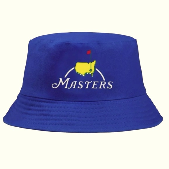 Bucket Hat Reversible Masters Golf Cotton Twill Sun Protect Blue Adult One Size - Picture 1 of 12